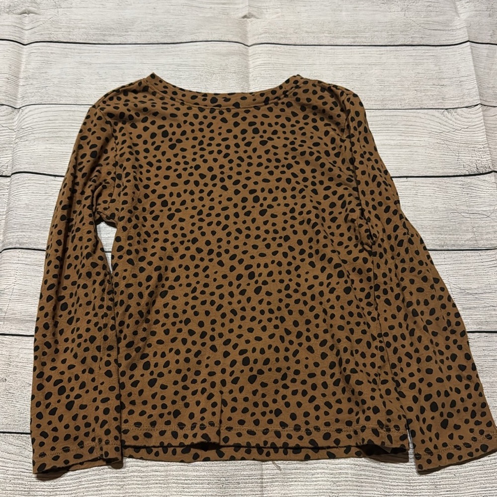 Old Navy Brown & Black Dot Long Sleeve Shirt size 5T
